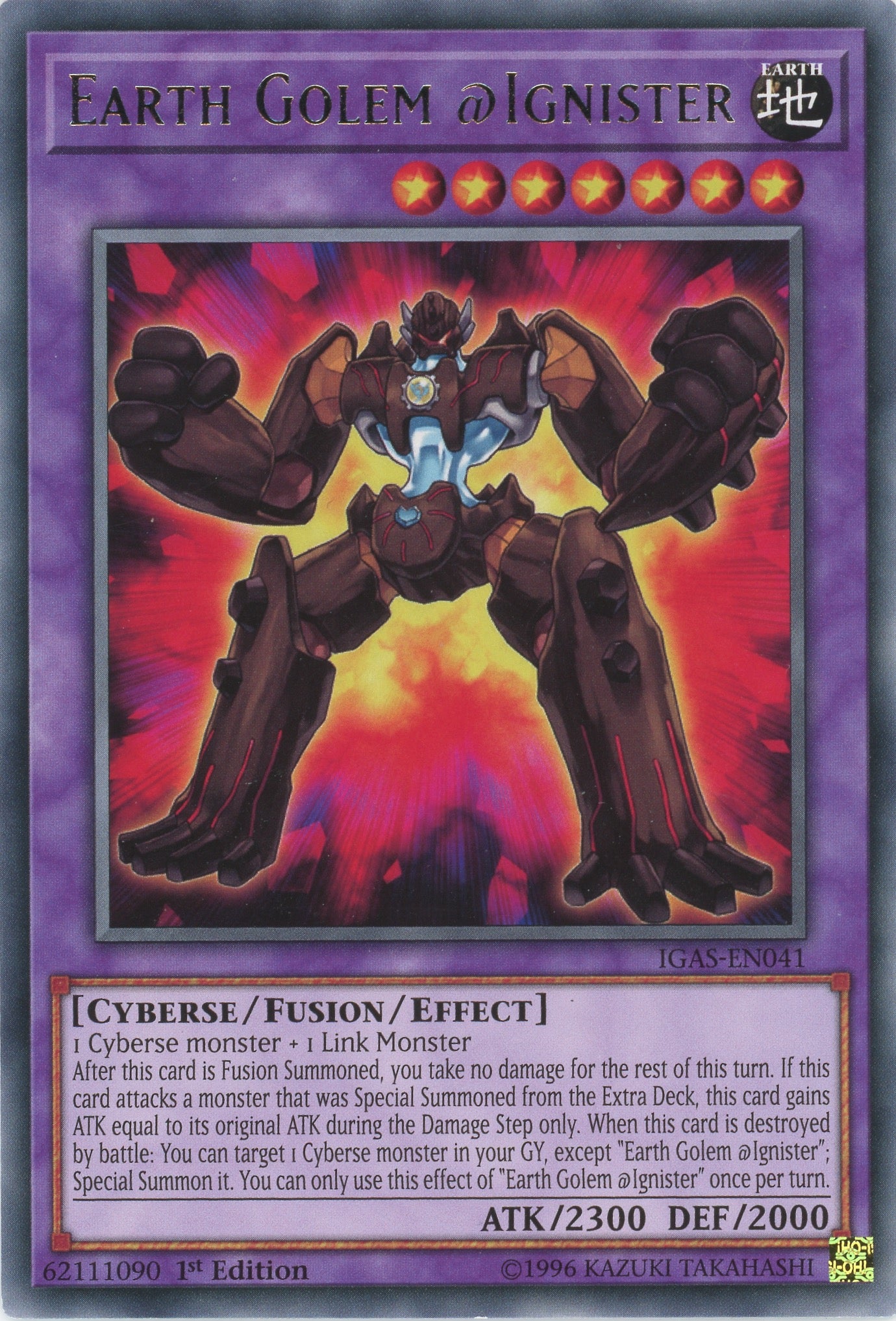 IGAS-EN041 - "Earth Golem @Ignister" - Rare - Effect Fusion Monster -   - Ignition Assault