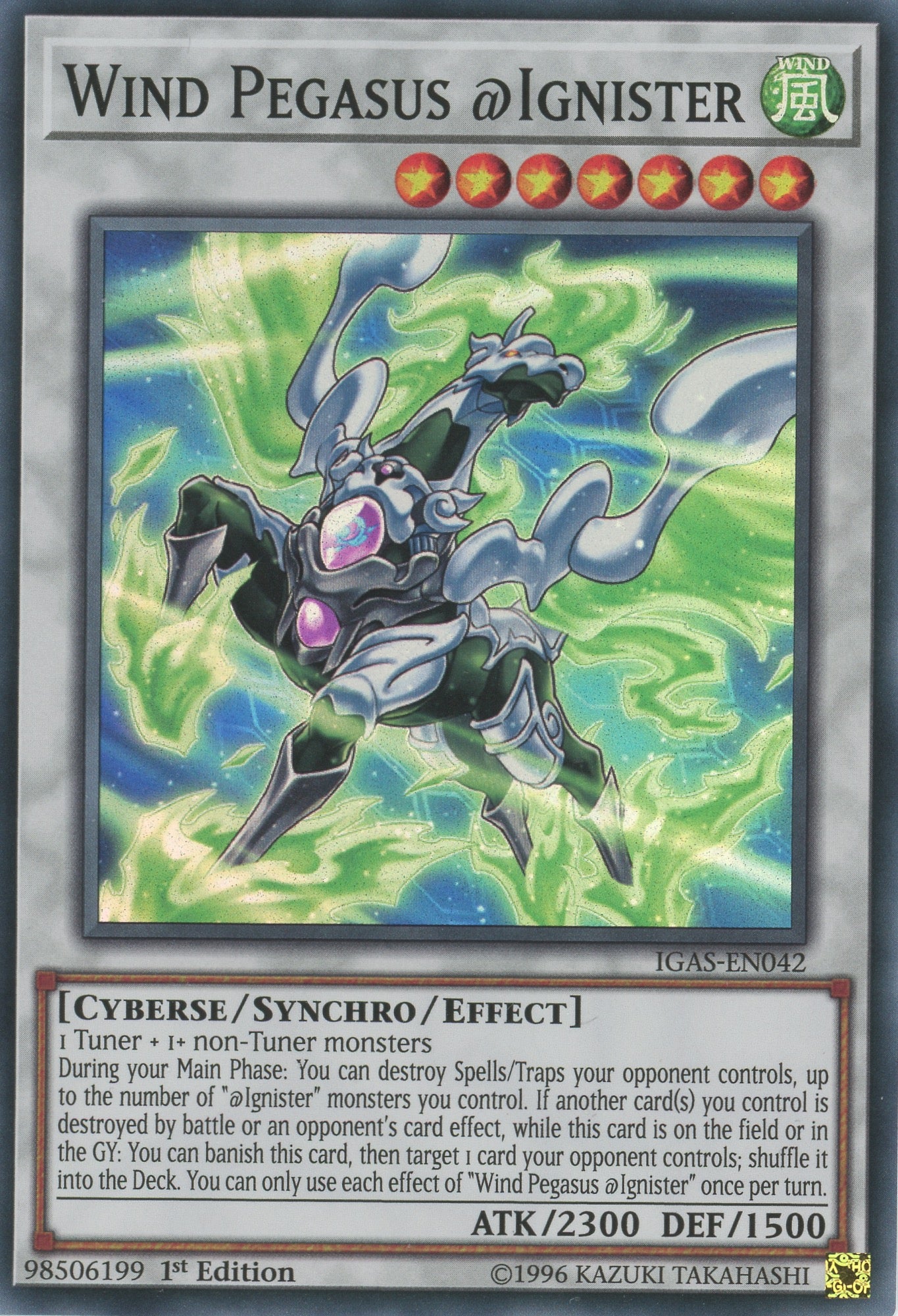 IGAS-EN042 - "Wind Pegasus @Ignister" - Super Rare - Effect Synchro Monster -   - Ignition Assault