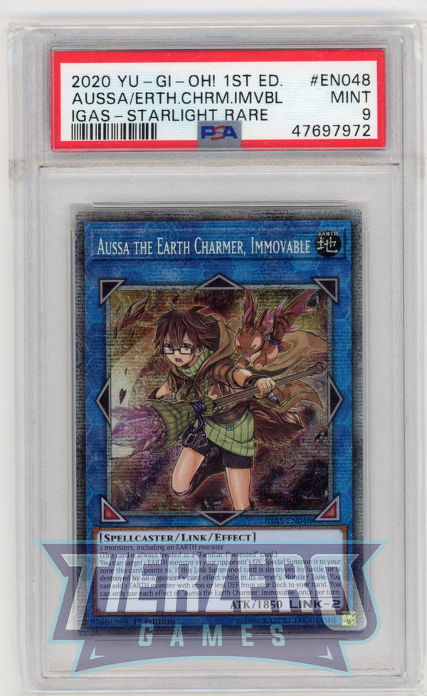 IGAS-EN048 - Aussa the Earth Charmer, Immovable - Starlight Rare - PSA 9 - B