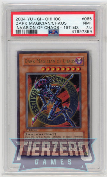 IOC-065 - Dark Magician of Chaos - Ultra Rare - Invasion of Chaos - 1st Edition - PSA 7.5