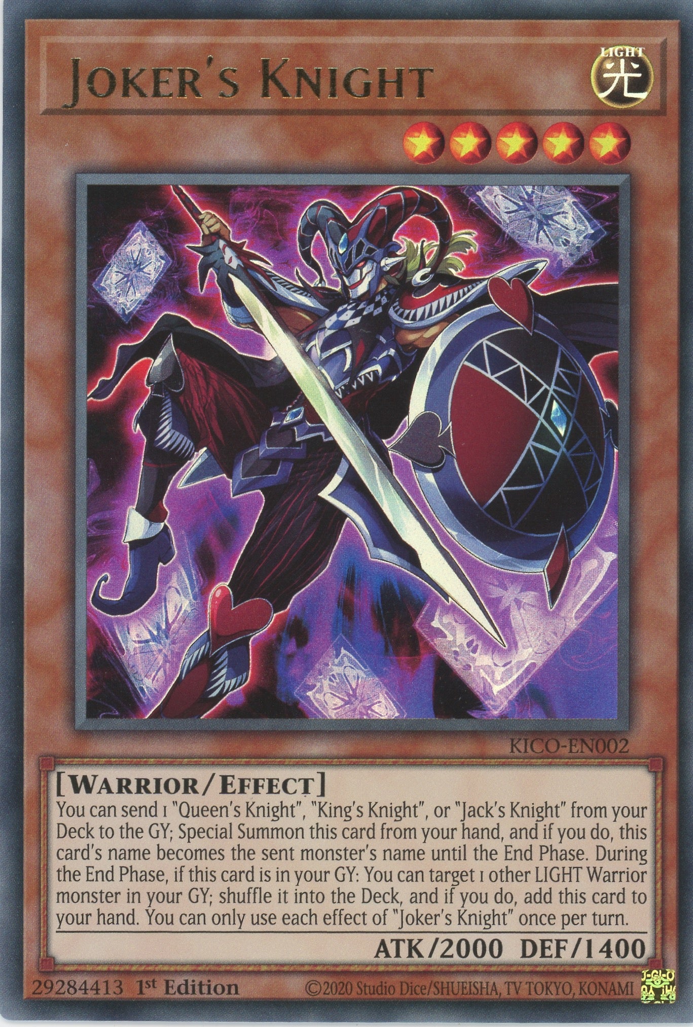 KICO-EN002 - Jokers Knight - Ultra Rare - Effect Monster - Kings Court