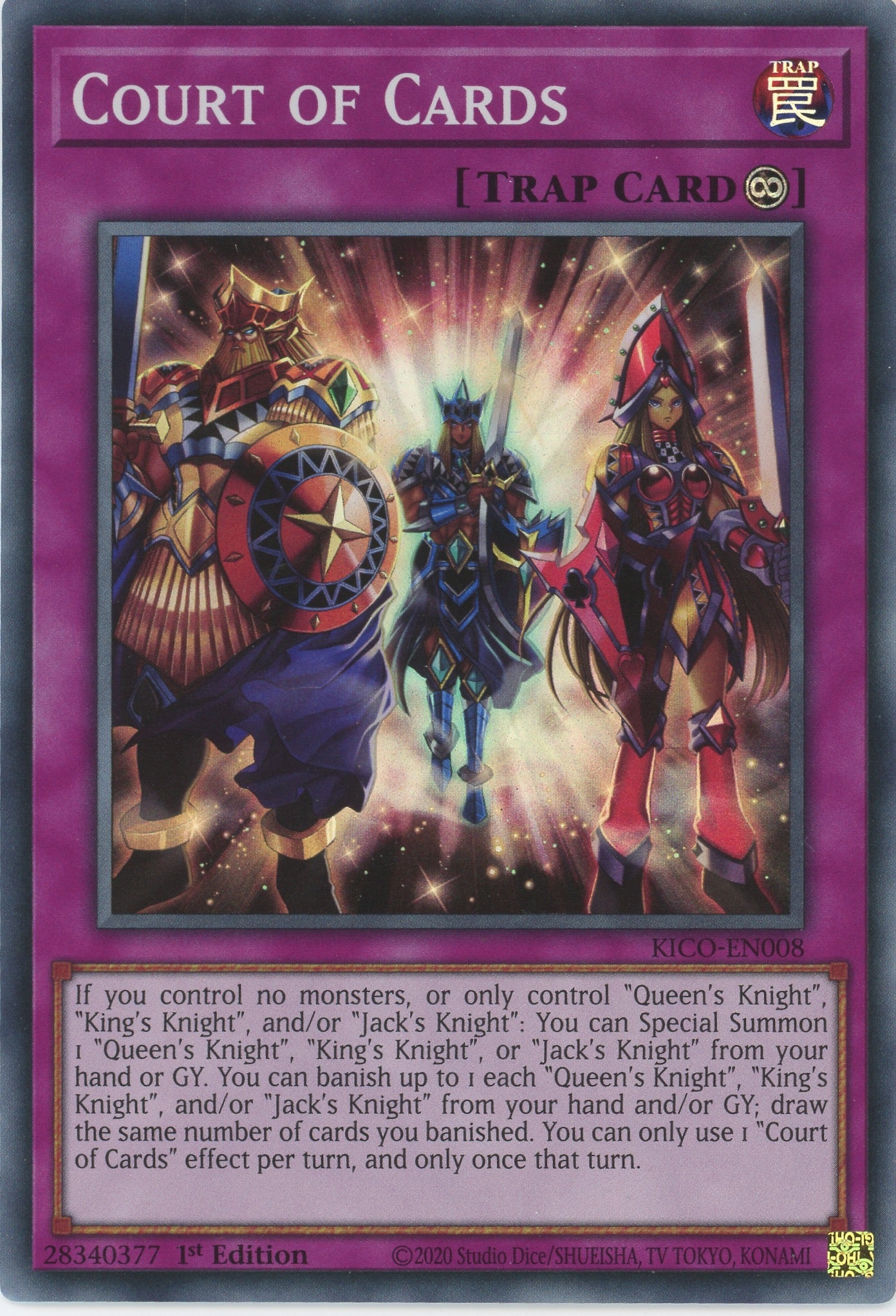 KICO-EN008 - Court of Cards - Super Rare - Continuous Trap - Kings Court