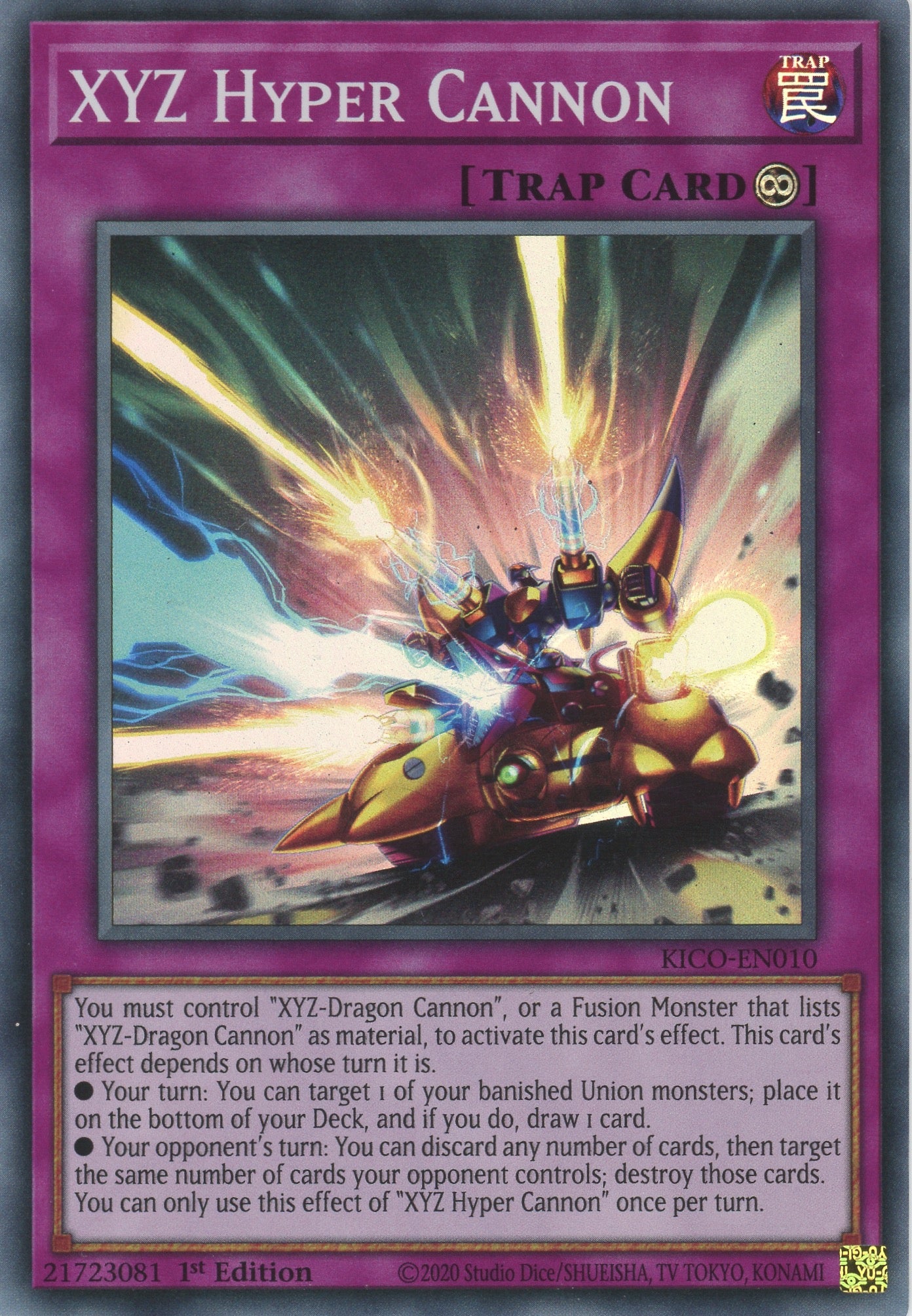 KICO-EN010 - XYZ Hyper Cannon - Super Rare - Continuous Trap - Kings Court