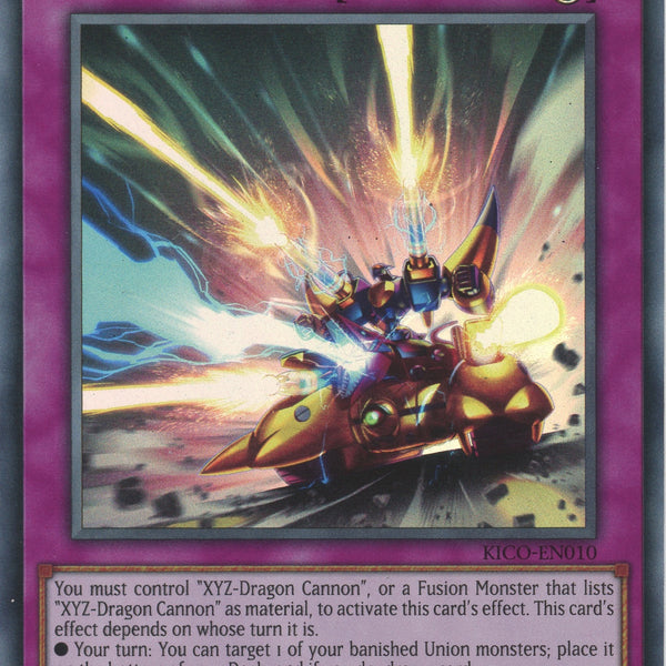 yugioh xyz dragon cards KICO-EN010 - XYZ Hyper Cannon - Super Rare - Continuous Trap