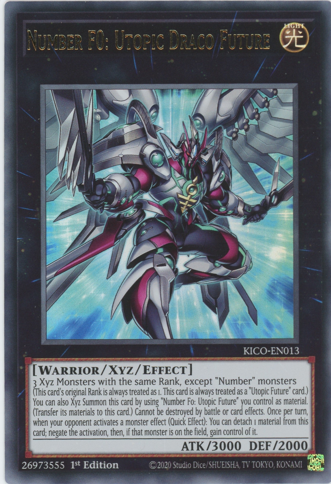 KICO-EN013 - Number F0: Utopic Draco Future - Ultra Rare - Effect Xyz Monster - Kings Court