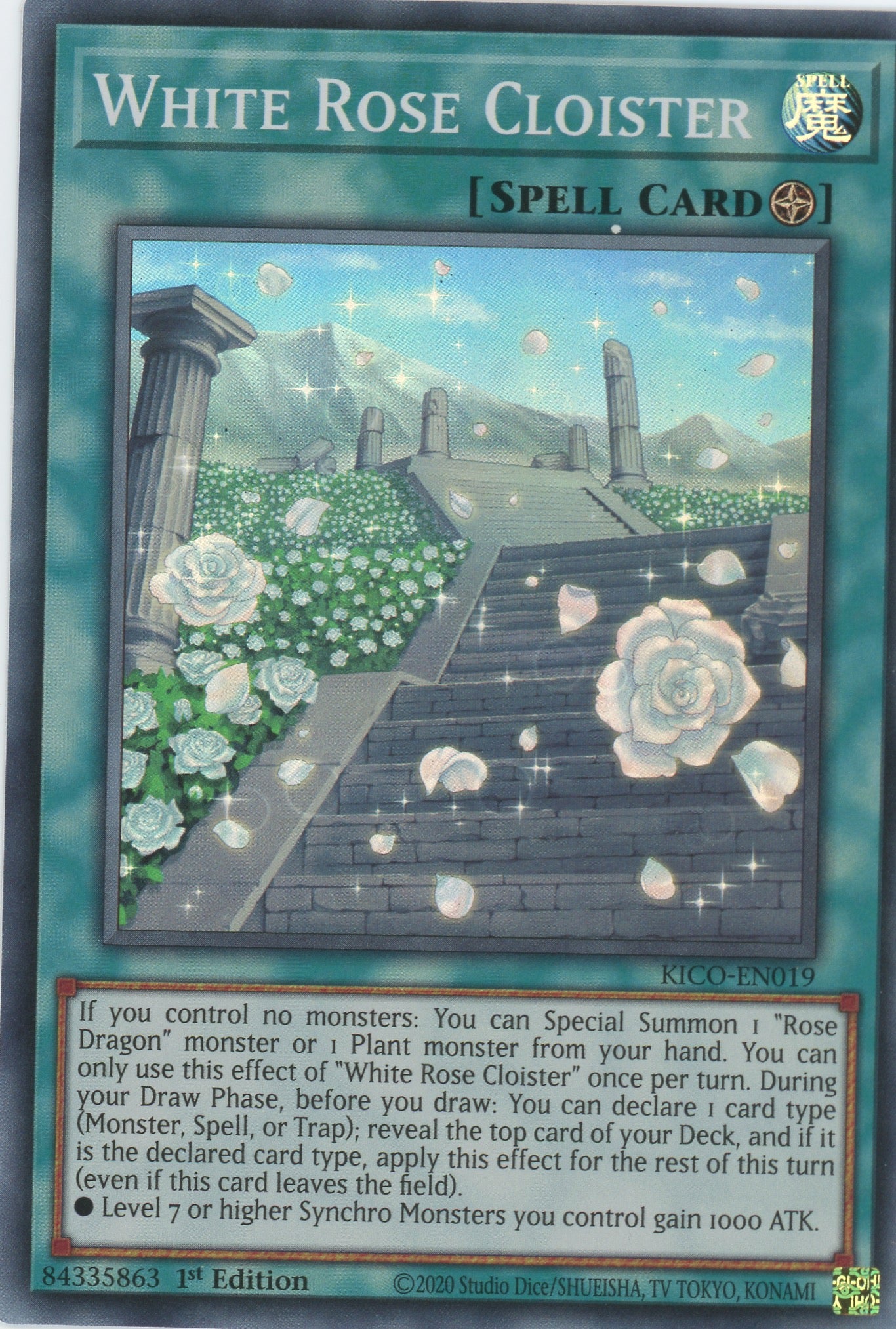 KICO-EN019 - White Rose Cloister - Super Rare - Field Spell - Kings Court