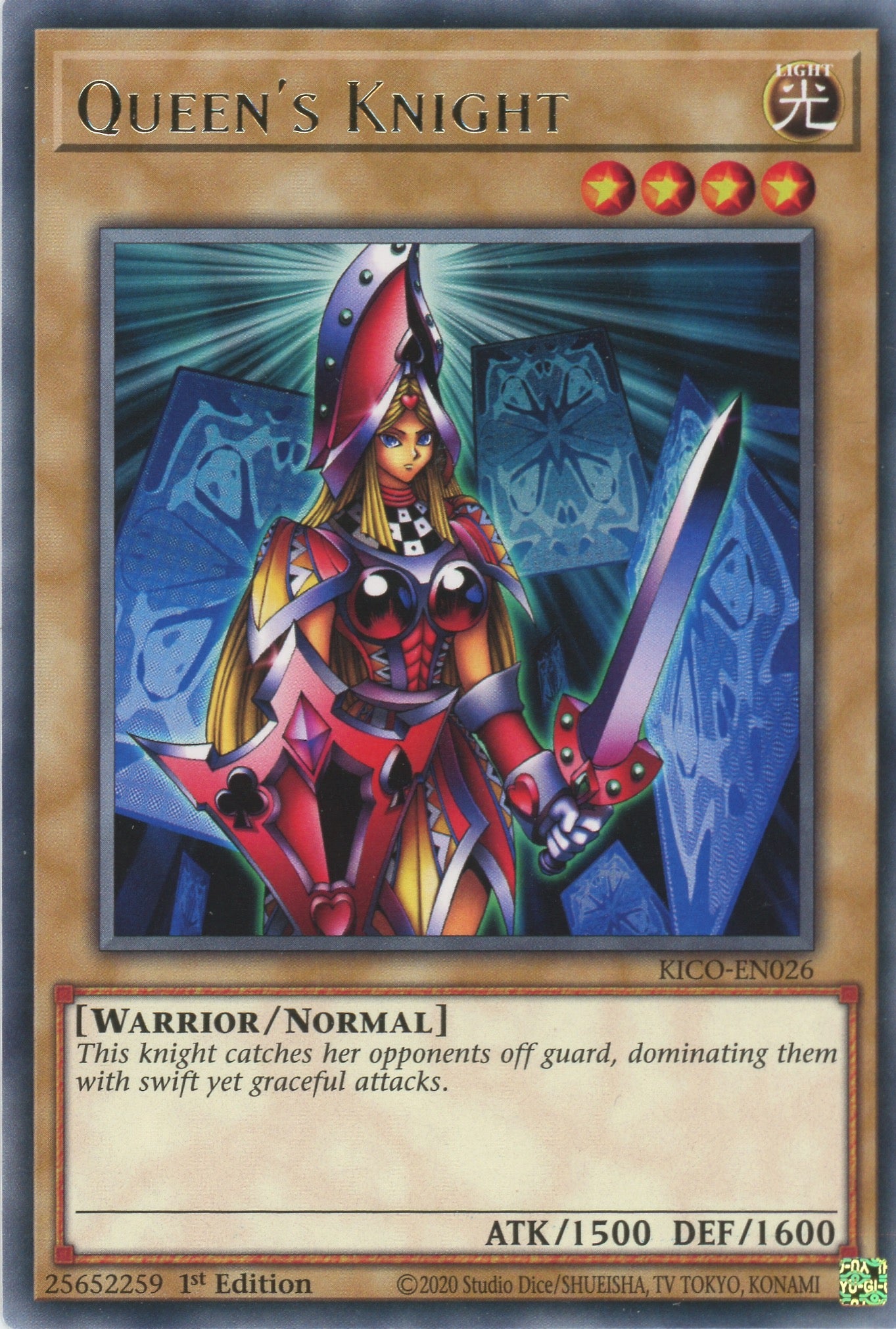 KICO-EN026 - Queens Knight - Rare - Normal Monster - Kings Court