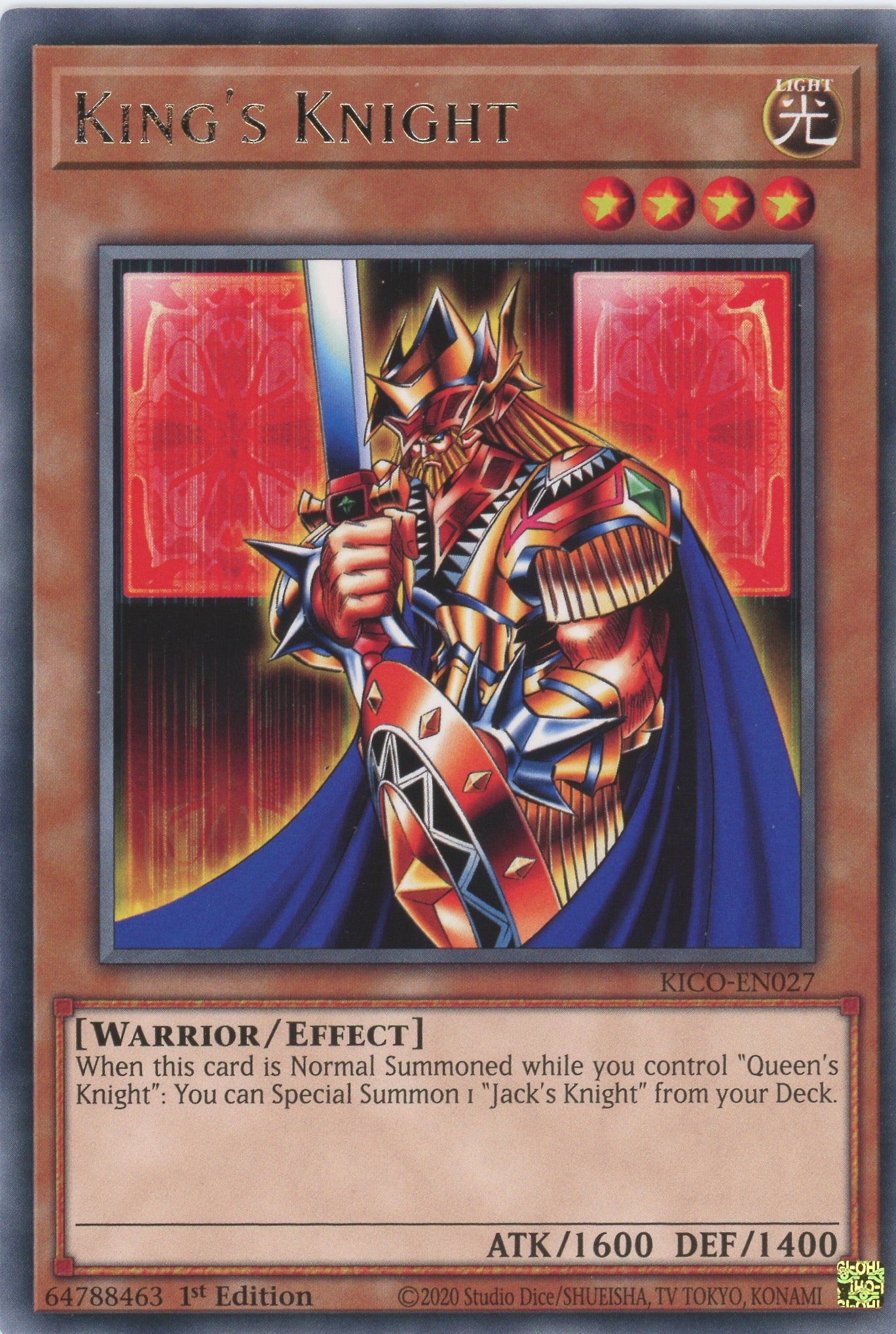 KICO-EN027 - Kings Knight - Rare - Effect Monster - Kings Court