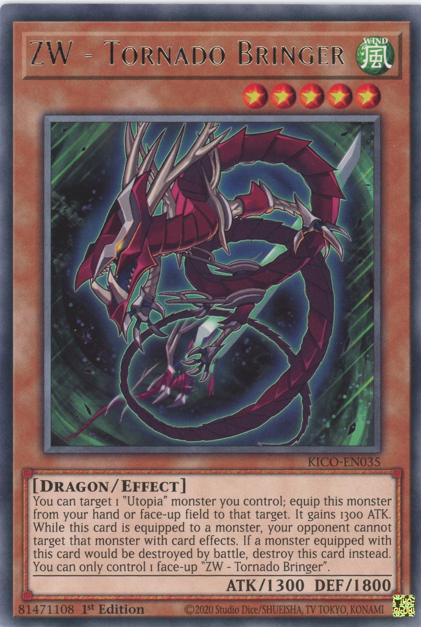 KICO-EN035 - ZW - Tornado Bringer - Rare - Effect Monster - Kings Court