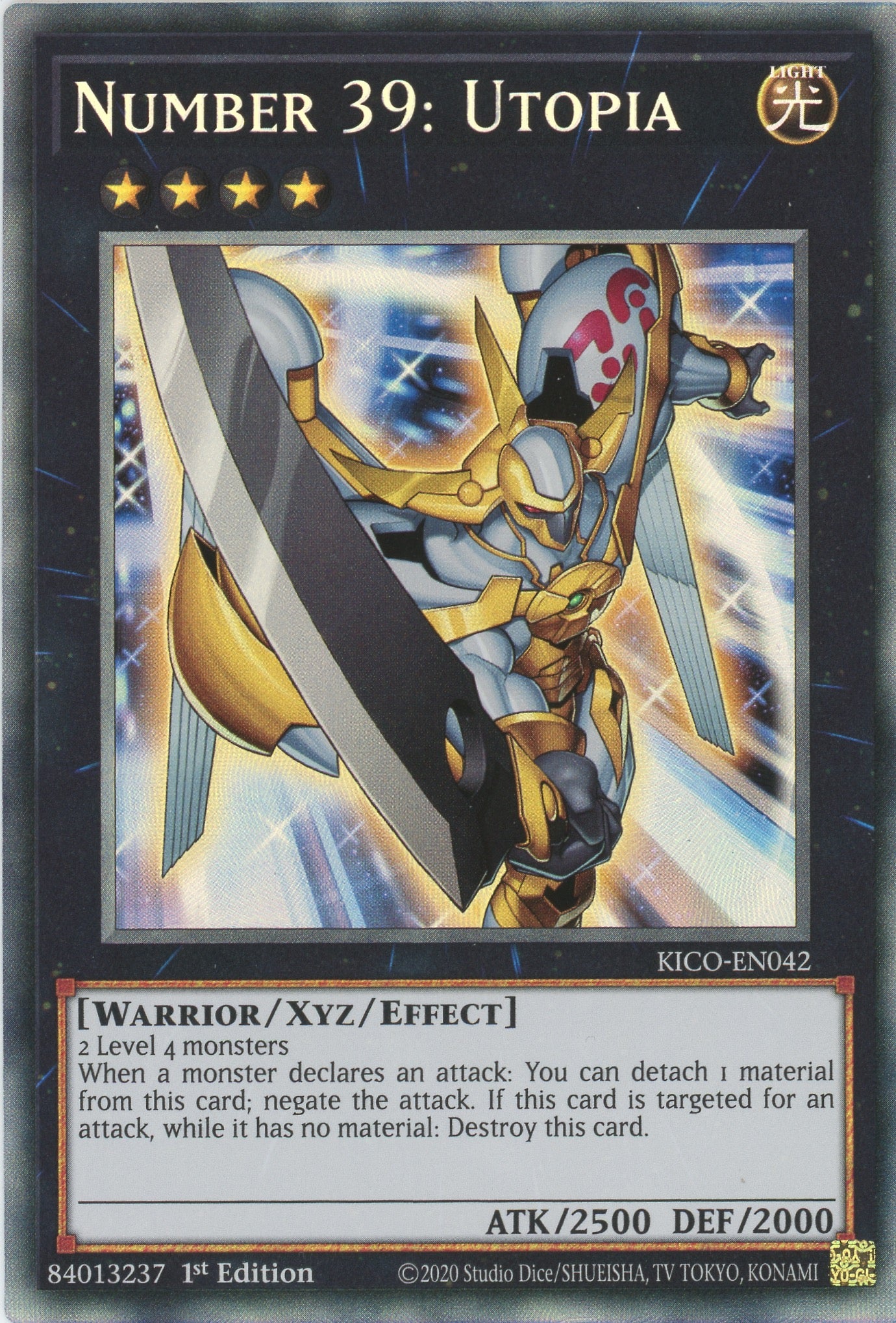 KICO-EN042 - Number 39: Utopia - Collectors Rare - Effect Xyz Monster - Kings Court