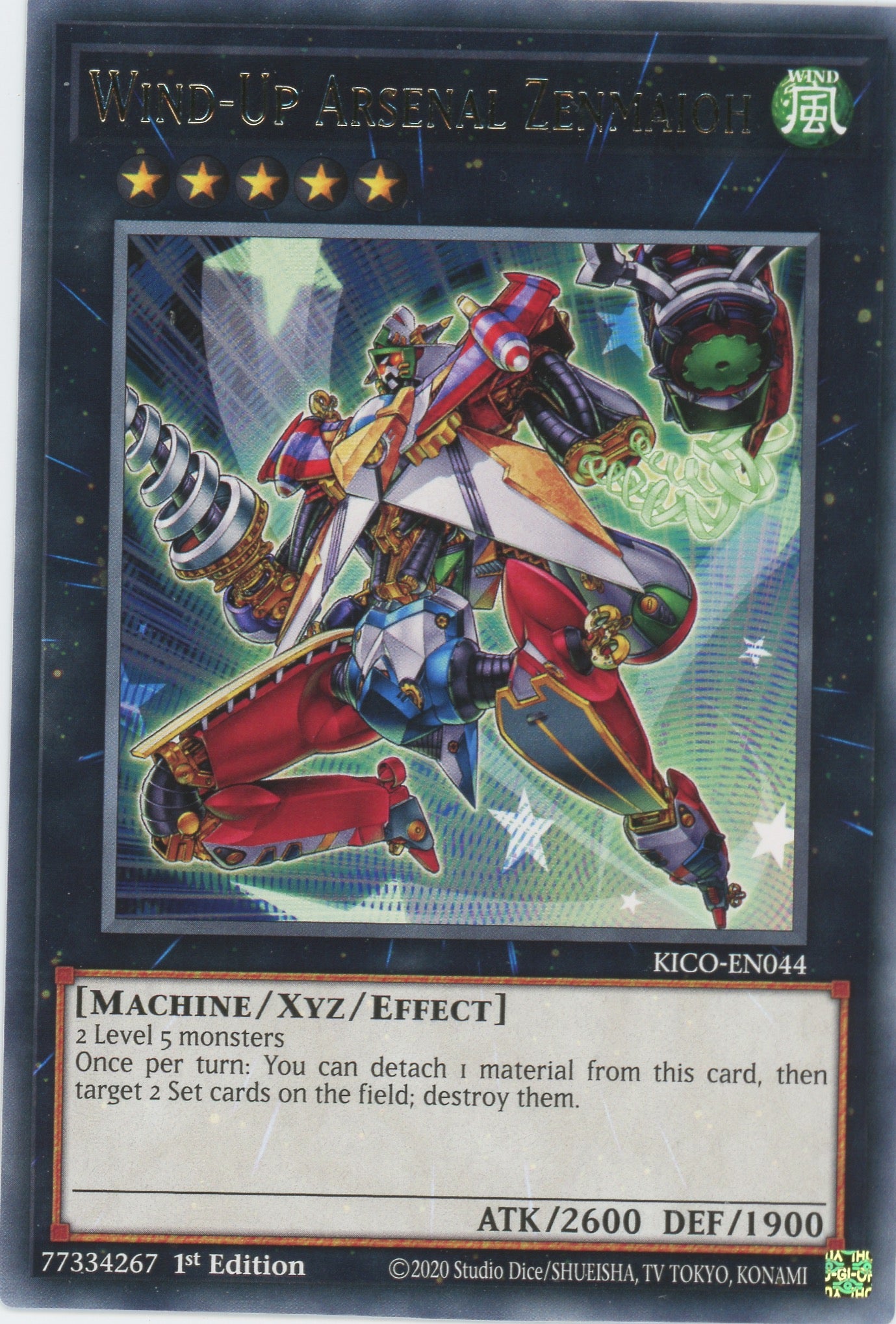 KICO-EN044 - Wind-Up Arsenal Zenmaioh - Rare - Effect Xyz Monster - Kings Court