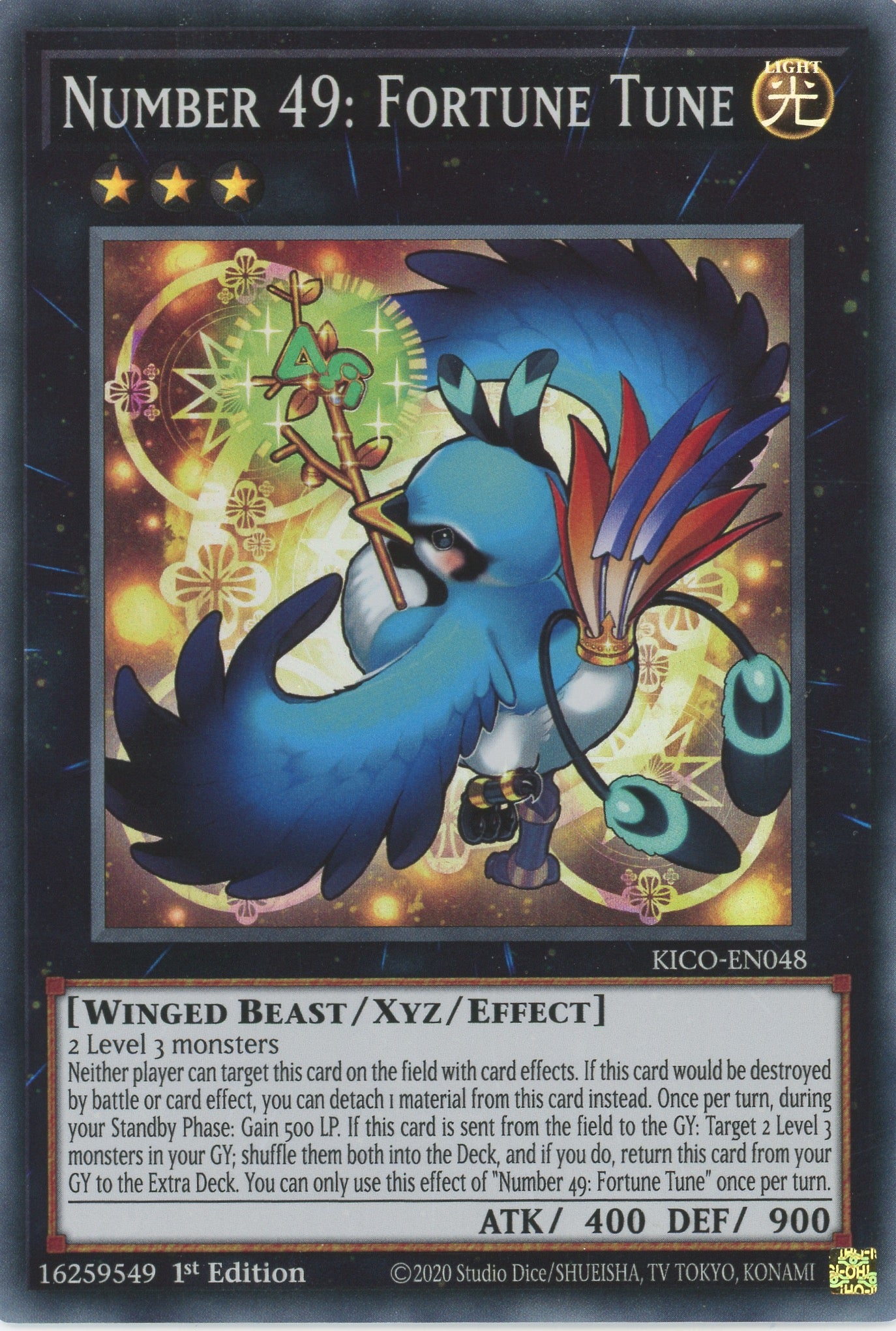 KICO-EN048 - Number 49: Fortune Tune - Super Rare - Effect Xyz Monster - Kings Court