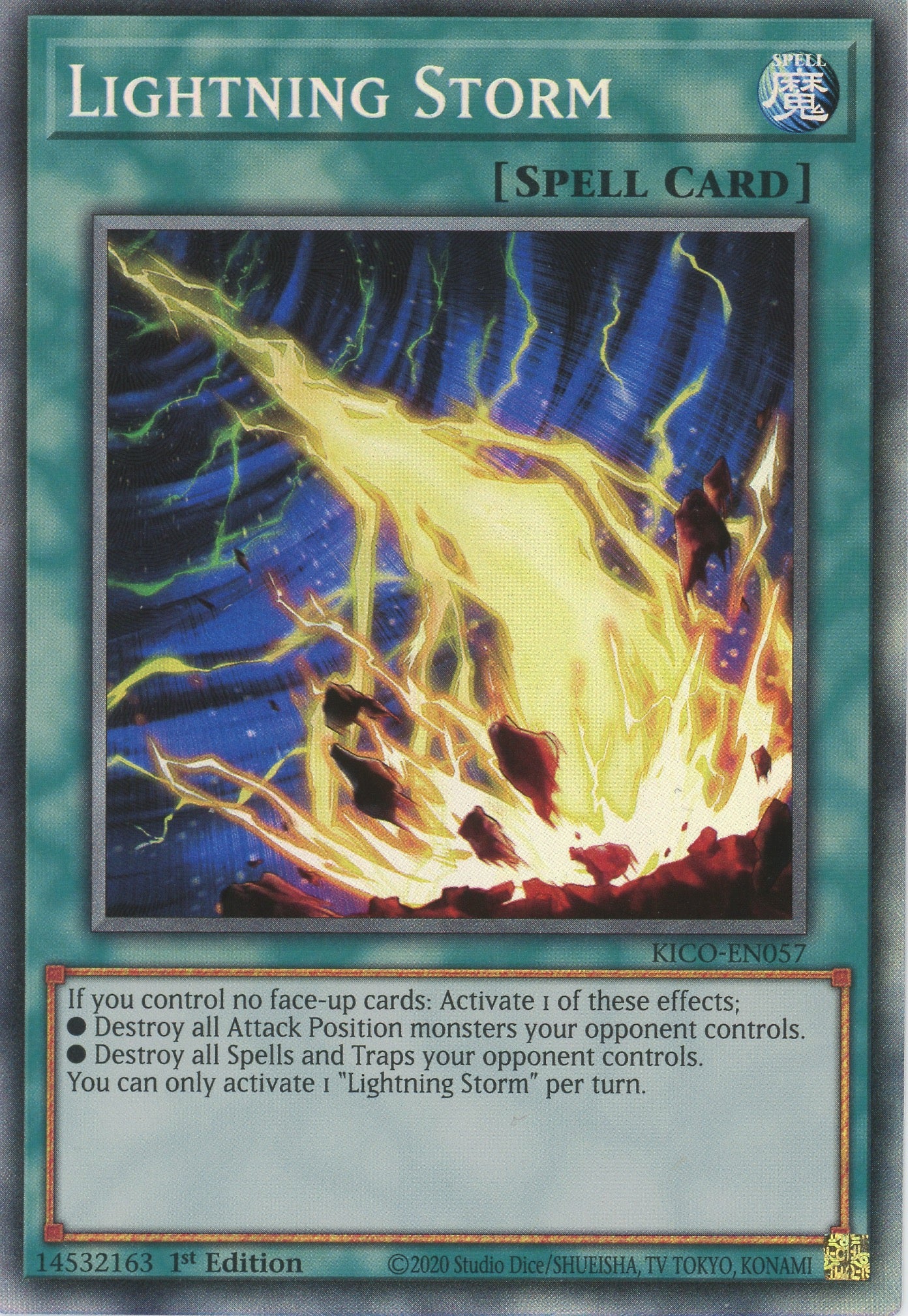 KICO-EN057 - Lightning Storm - Collectors Rare - Normal Spell - Kings Court