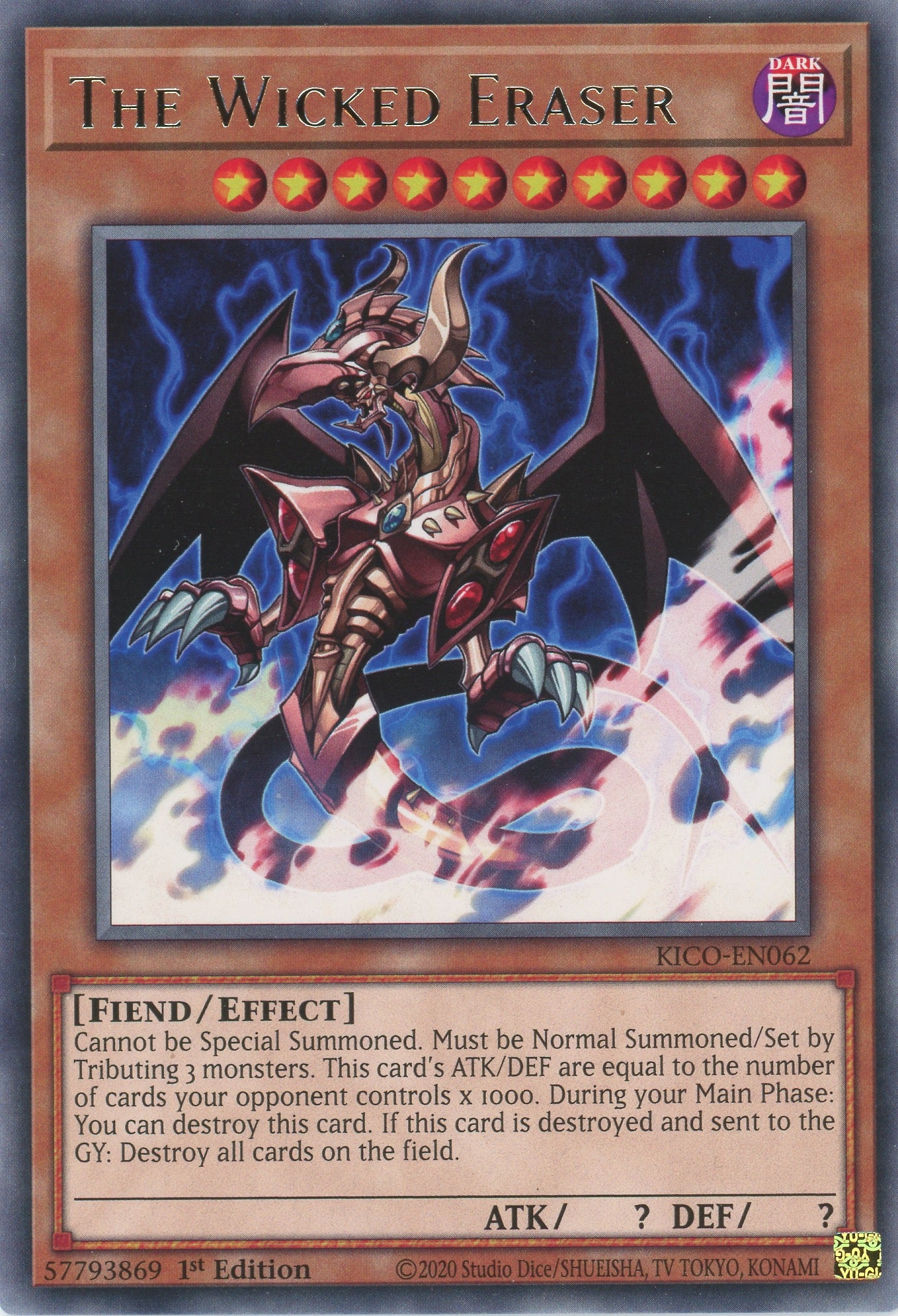 KICO-EN062 - The Wicked Eraser - Rare - Effect Monster - Kings Court