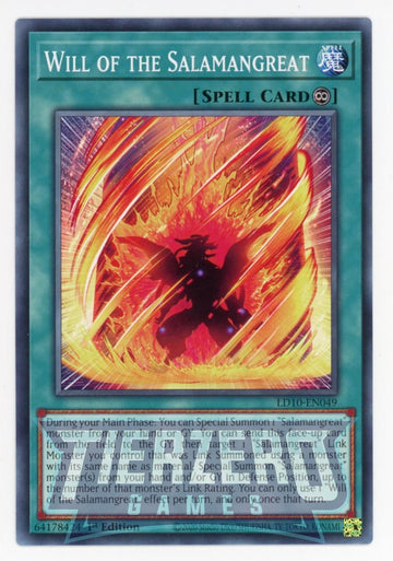 LD10-EN049 - Will of the Salamangreat - Common - Legendary Duelists: Soulburning Volcano