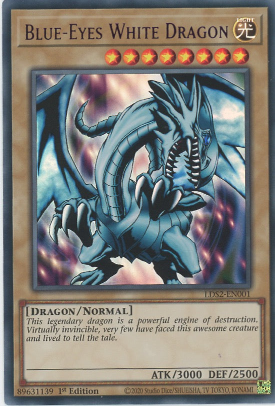 LDS2-EN001 - Blue-Eyes White Dragon - Purple Ultra Rare - Normal Monster - Legendary Duelists Season 2