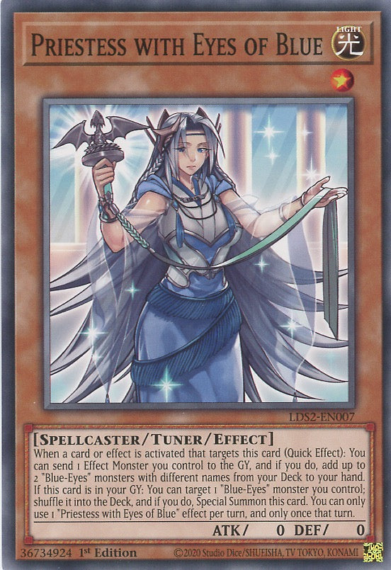 LDS2-EN007 - Priestess with Eyes of Blue - Common - Effect Tuner monster - Legendary Duelists Season 2