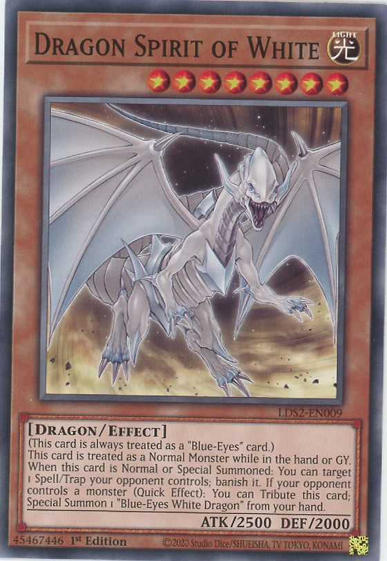 LDS2-EN009 - Dragon Spirit of White - Common - Effect Monster - Legendary Duelists Season 2