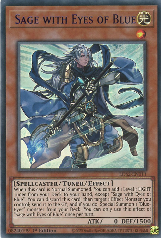 LDS2-EN011 - Sage with Eyes of Blue - Blue Ultra Rare - Effect Tuner monster - Legendary Duelists Season 2