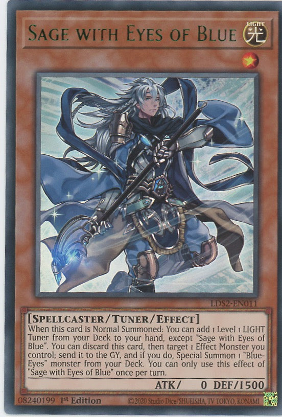 LDS2-EN011 - Sage with Eyes of Blue - Green Ultra Rare - Effect Tuner monster - Legendary Duelists Season 2