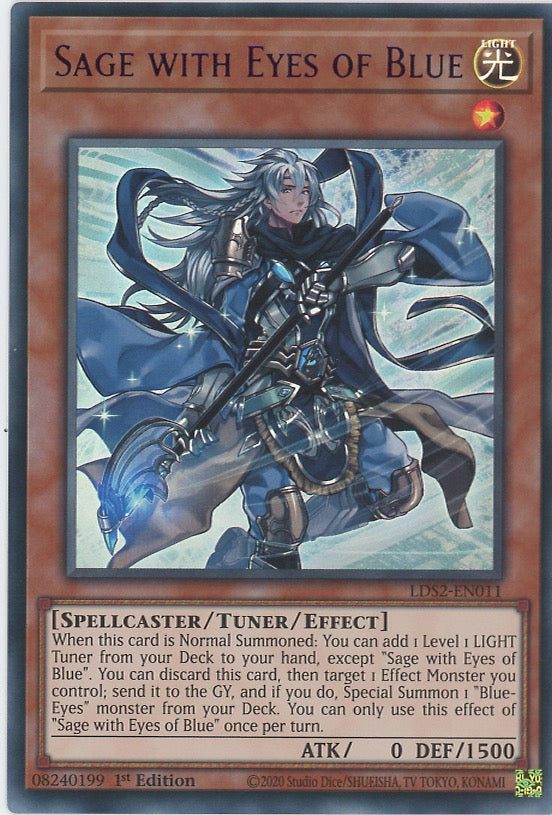 LDS2-EN011 - Sage with Eyes of Blue - Purple Ultra Rare - Effect Tuner monster - Legendary Duelists Season 2