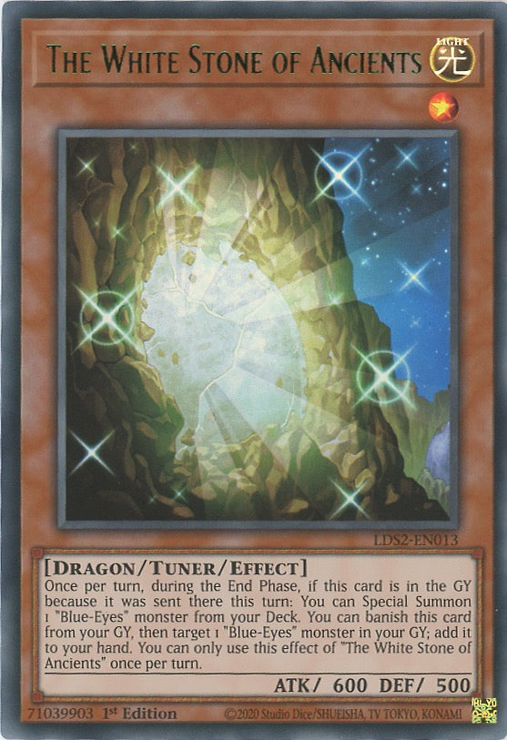 LDS2-EN013 - The White Stone of Ancients - Green Ultra Rare - Effect Tuner monster - Legendary Duelists Season 2
