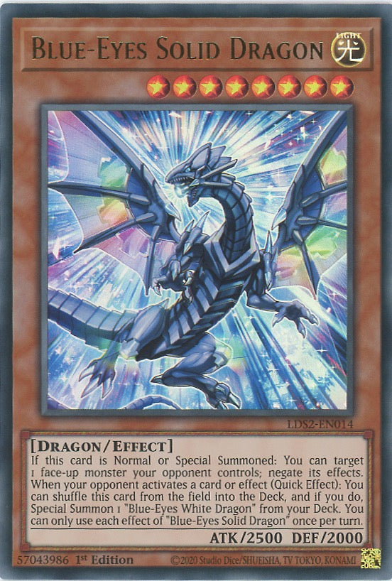 LDS2-EN014 - Blue-Eyes Solid Dragon - Ultra Rare - Effect Monster - Legendary Duelists Season 2