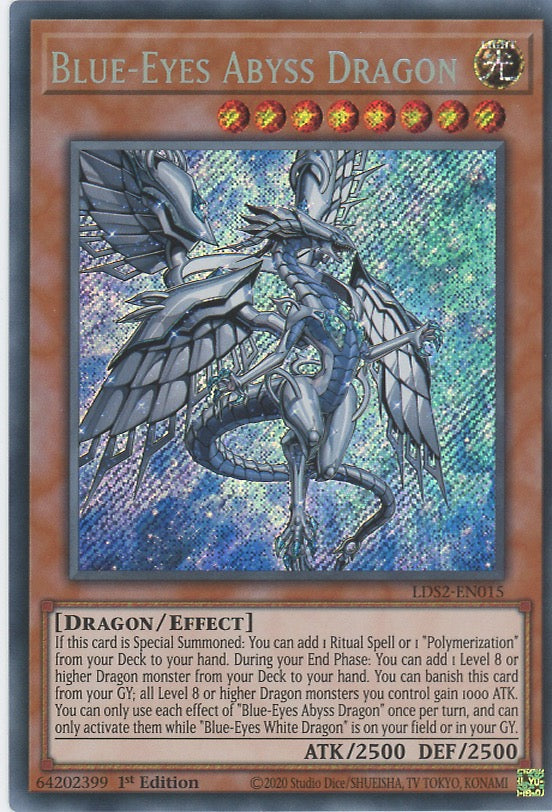 LDS2-EN015 - Blue-Eyes Abyss Dragon - Secret Rare - Effect Monster - Legendary Duelists Season 2