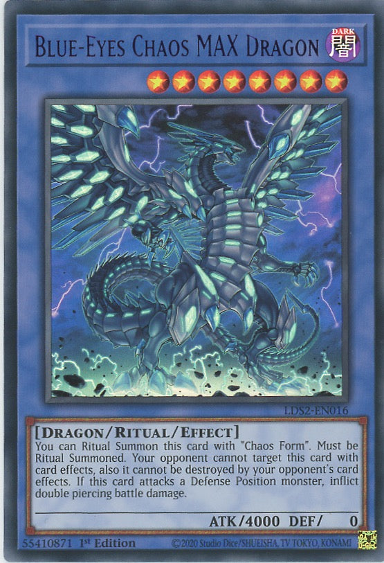 LDS2-EN016 - Blue-Eyes Chaos MAX Dragon - Purple Ultra Rare - Effect Ritual Monster - Legendary Duelists Season 2