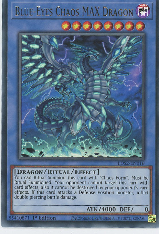 LDS2-EN016 - Blue-Eyes Chaos MAX Dragon - Ultra Rare - Effect Ritual Monster - Legendary Duelists Season 2