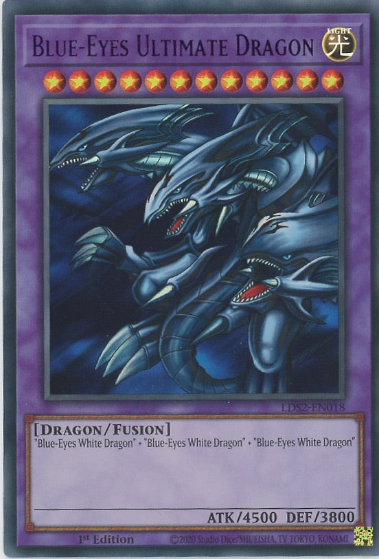 LDS2-EN018 - Blue-Eyes Ultimate Dragon - Purple Ultra Rare - Fusion Monster - Legendary Duelists Season 2