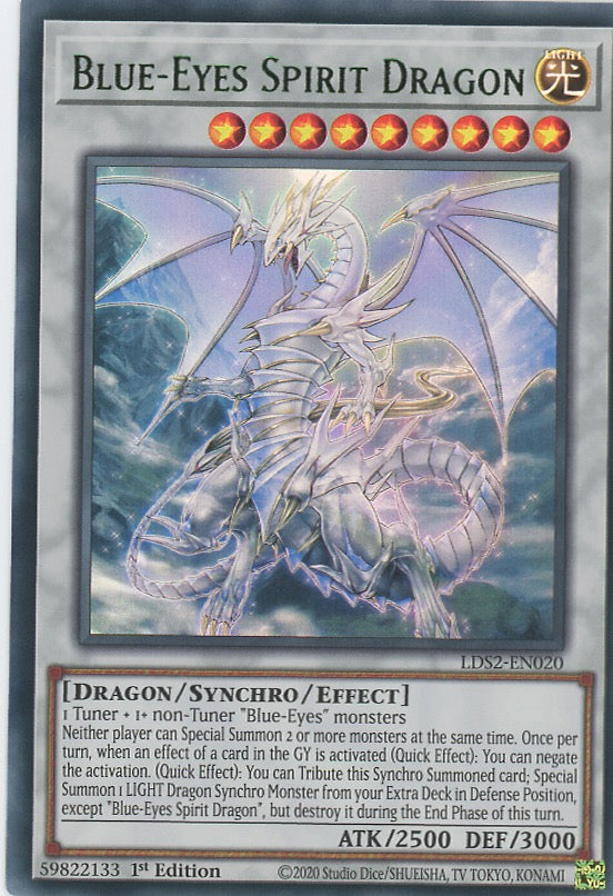 LDS2-EN020 - Blue-Eyes Spirit Dragon - Green Ultra Rare - Effect Synchro Monster - Legendary Duelists Season 2