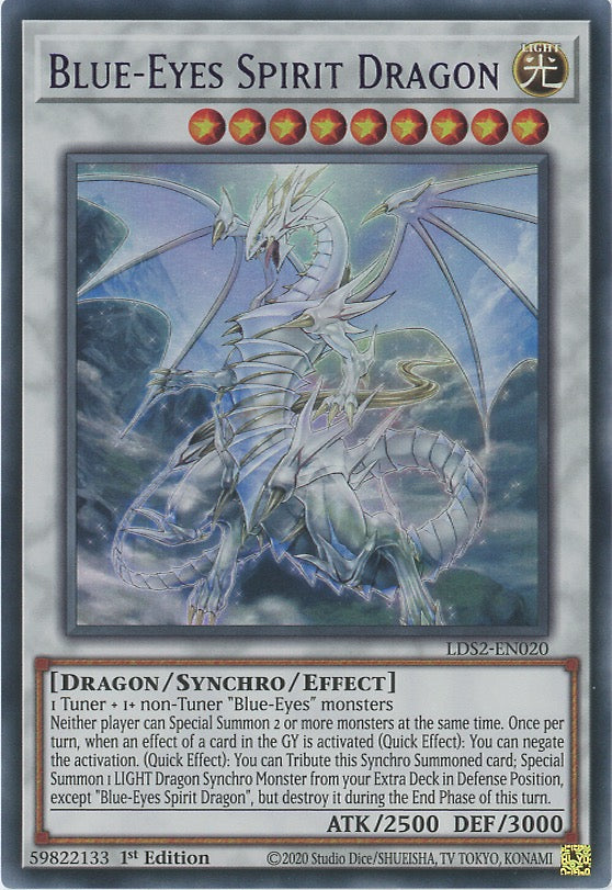 LDS2-EN020 - Blue-Eyes Spirit Dragon - Purple Ultra Rare - Effect Synchro Monster - Legendary Duelists Season 2