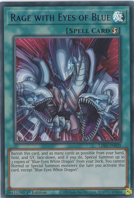 LDS2-EN029 - Rage with Eyes of Blue - Purple Ultra Rare - Quick-Play Spell - Legendary Duelists Season 2