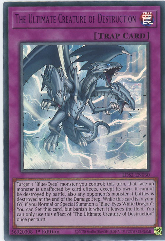 LDS2-EN030 - The Ultimate Creature of Destruction - Purple Ultra Rare - Normal Trap - Legendary Duelists Season 2