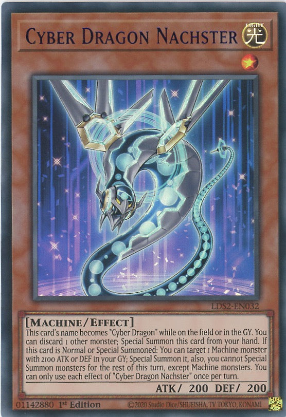 LDS2-EN032 - Cyber Dragon Nachster - Blue Ultra Rare - Effect Monster - Legendary Duelists Season 2