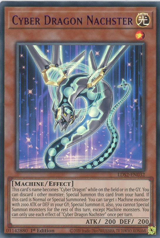 LDS2-EN032 - Cyber Dragon Nachster - Purple Ultra Rare - Effect Monster - Legendary Duelists Season 2