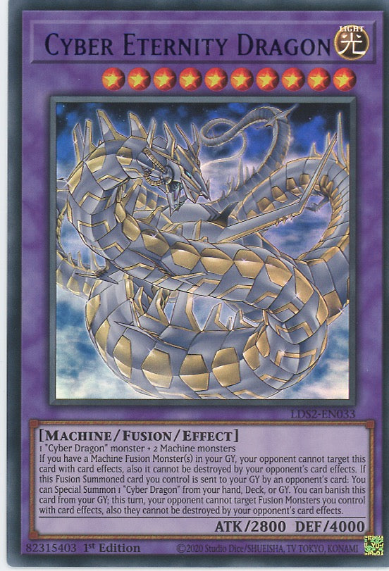 LDS2-EN033 - Cyber Eternity Dragon - Blue Ultra Rare - Effect Fusion Monster - Legendary Duelists Season 2