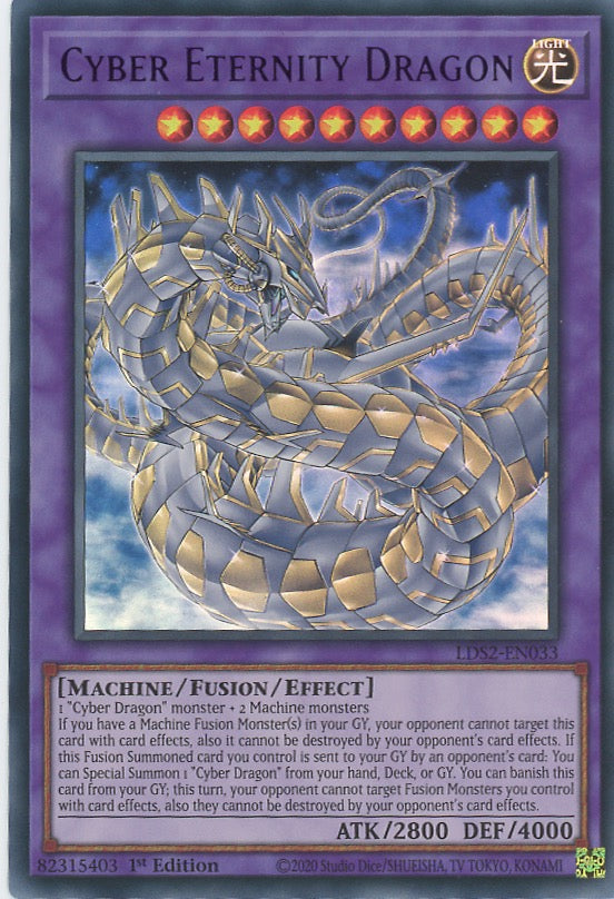 LDS2-EN033 - Cyber Eternity Dragon - Purple Ultra Rare - Effect Fusion Monster - Legendary Duelists Season 2