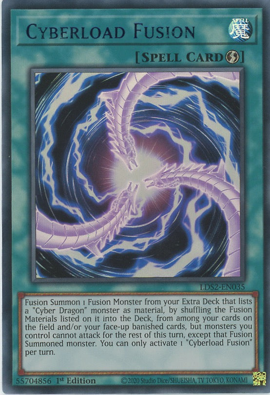 LDS2-EN035 - Cyberload Fusion - Blue Ultra Rare - Quick-Play Spell - Legendary Duelists Season 2