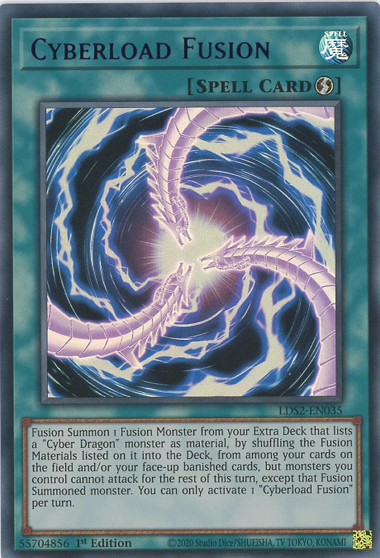 LDS2-EN035 - Cyberload Fusion - Purple Ultra Rare - Quick-Play Spell - Legendary Duelists Season 2