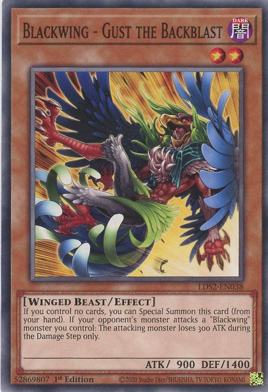 LDS2-EN038 - Blackwing - Gust the Backblast - Common - Effect Monster - Legendary Duelists Season 2