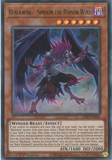 LDS2-EN040 - Blackwing - Auster the South Wind - Ultra Rare - Legendary Duelists: Season 2