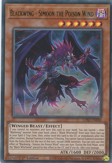 LDS2-EN040 - Blackwing - Auster the South Wind (Green) - Ultra Rare - Legendary Duelists: Season 2