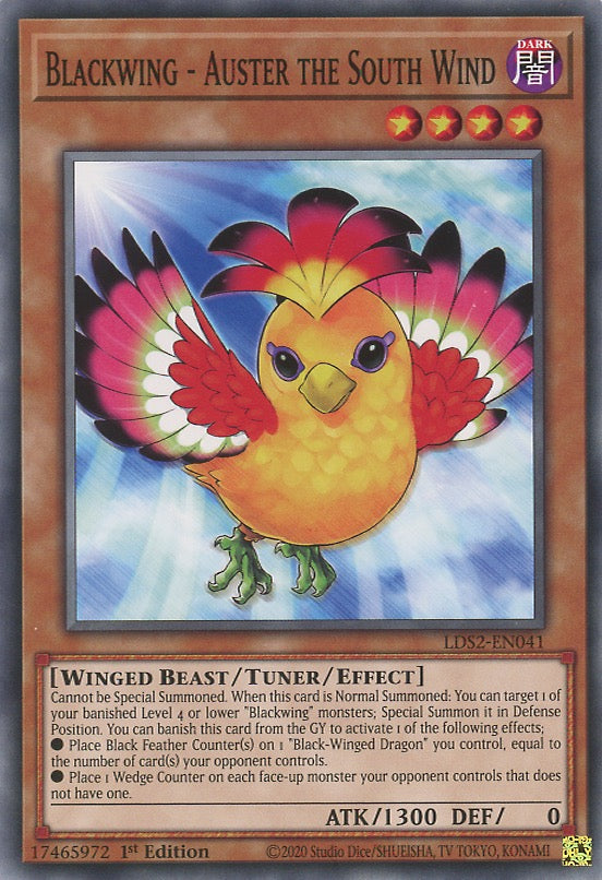 LDS2-EN041 - Blackwing - Auster the South Wind - Common - Effect Tuner monster - Legendary Duelists Season 2