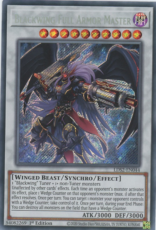 LDS2-EN044 - Blackwing Full Armor Master - Secret Rare - Effect Synchro Monster - Legendary Duelists Season 2