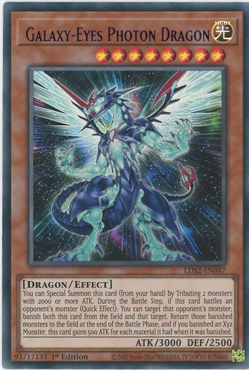 LDS2-EN047 - Galaxy-Eyes Photon Dragon (Blue) - Ultra Rare - Legendary Duelists: Season 2