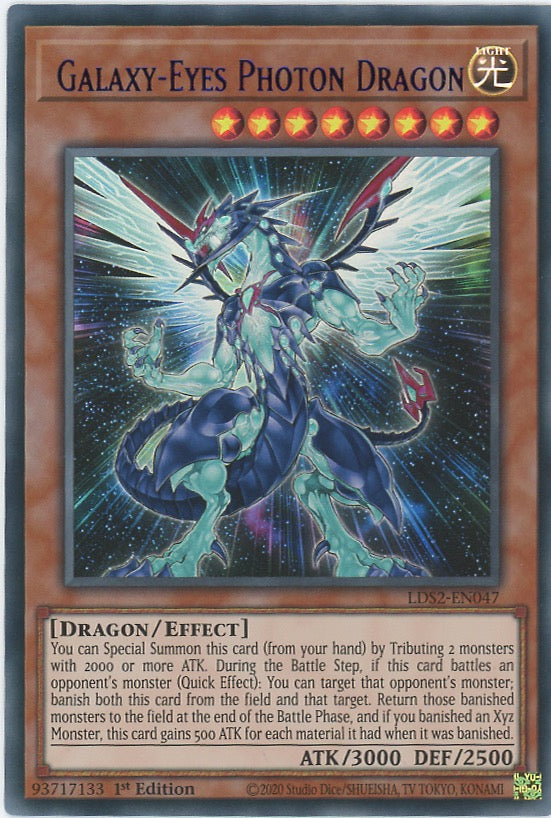 LDS2-EN047 - Galaxy-Eyes Photon Dragon - Blue Ultra Rare - Effect Monster - Legendary Duelists Season 2