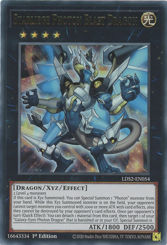 LDS2-EN054 - Starliege Photon Blast Dragon - Green Ultra Rare - Effect Xyz Monster - Legendary Duelists Season 2