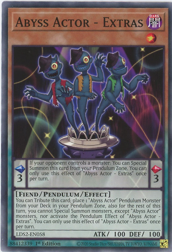 LDS2-EN058 - Abyss Actor - Extras - Common - Effect Pendulum Monster - Legendary Duelists Season 2